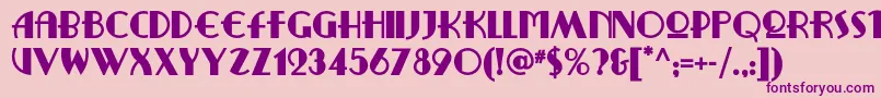 Ritzyremixnf-fontti – violetit fontit vaaleanpunaisella taustalla