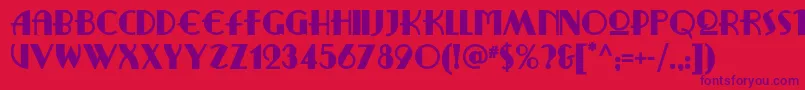 Police Ritzyremixnf – polices violettes sur fond rouge