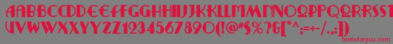 Шрифт Ritzyremixnf – красные шрифты на сером фоне