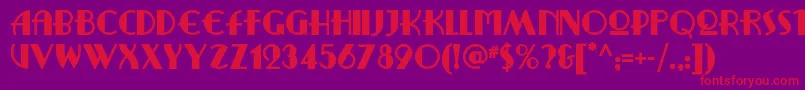 Ritzyremixnf Font – Red Fonts on Purple Background