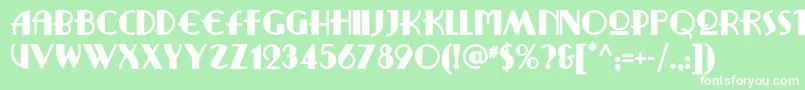 Ritzyremixnf Font – White Fonts on Green Background