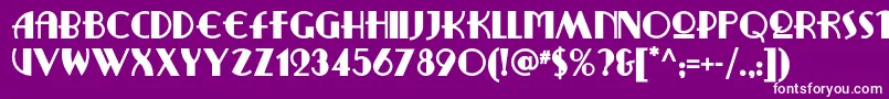 Ritzyremixnf Font – White Fonts on Purple Background