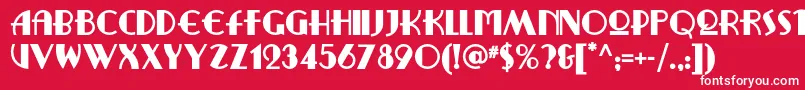 Ritzyremixnf Font – White Fonts on Red Background