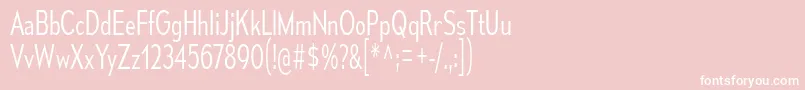 MesmerizeCdLt-fontti – valkoiset fontit vaaleanpunaisella taustalla