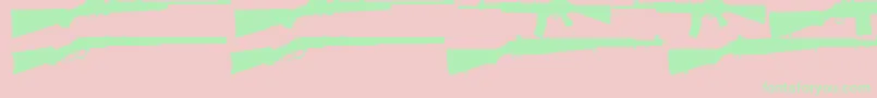 RifleBatsTfb-Schriftart – Grüne Schriften auf rosa Hintergrund