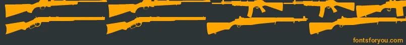 RifleBatsTfb-Schriftart – Orangefarbene Schriften auf schwarzem Hintergrund