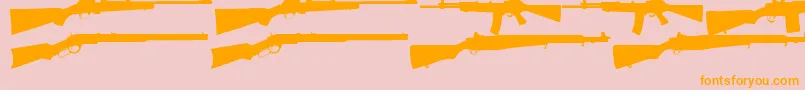 RifleBatsTfb Font – Orange Fonts on Pink Background