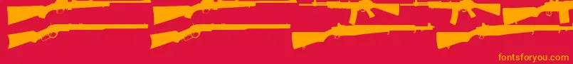 Police RifleBatsTfb – polices orange sur fond rouge