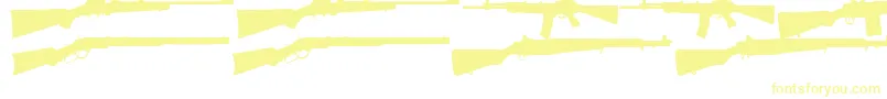 RifleBatsTfb Font – Yellow Fonts on White Background