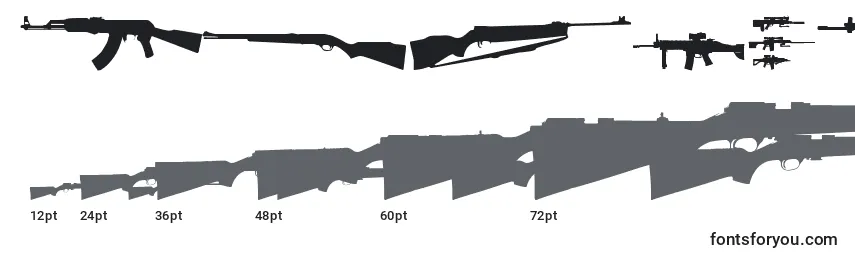 Размеры шрифта RifleBatsTfb
