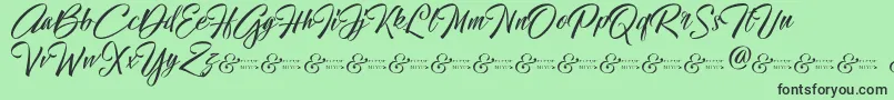 HallelujahDemo Font – Black Fonts on Green Background