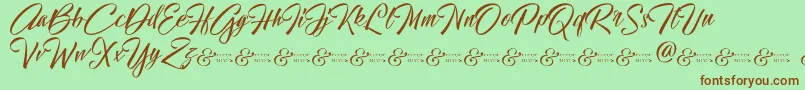 HallelujahDemo Font – Brown Fonts on Green Background