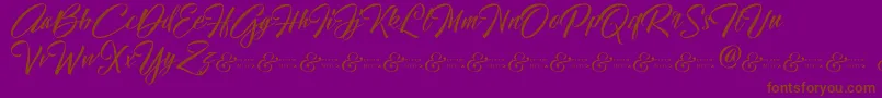 HallelujahDemo Font – Brown Fonts on Purple Background