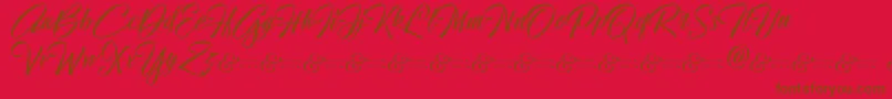 HallelujahDemo Font – Brown Fonts on Red Background