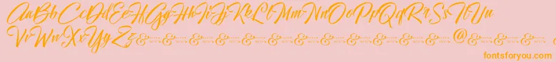 HallelujahDemo Font – Orange Fonts on Pink Background