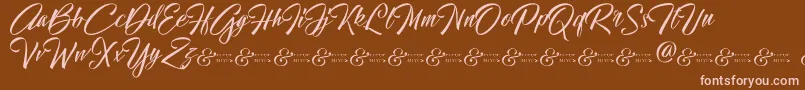 HallelujahDemo Font – Pink Fonts on Brown Background