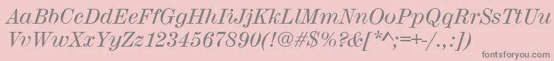 MadeiraItalic Font – Gray Fonts on Pink Background