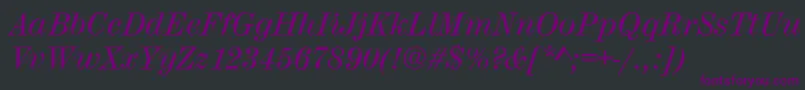 Шрифт MadeiraItalic – фиолетовые шрифты на чёрном фоне