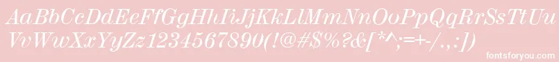 MadeiraItalic Font – White Fonts on Pink Background