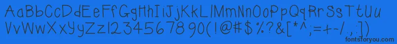 Kbsunshinebold Font – Black Fonts on Blue Background
