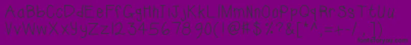 フォントKbsunshinebold – 紫の背景に黒い文字