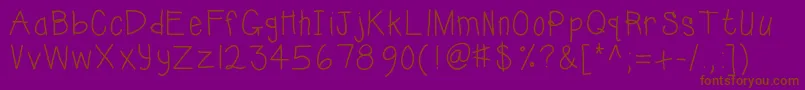 Kbsunshinebold Font – Brown Fonts on Purple Background