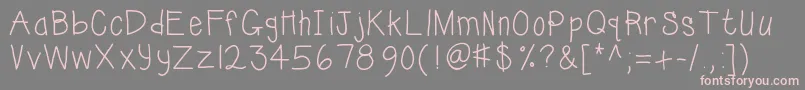 Шрифт Kbsunshinebold – розовые шрифты на сером фоне