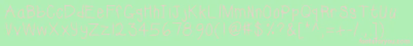 Kbsunshinebold Font – Pink Fonts on Green Background