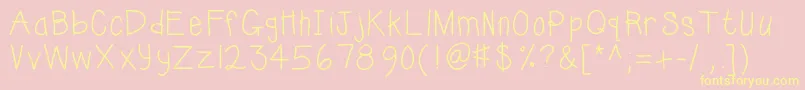 Kbsunshinebold Font – Yellow Fonts on Pink Background