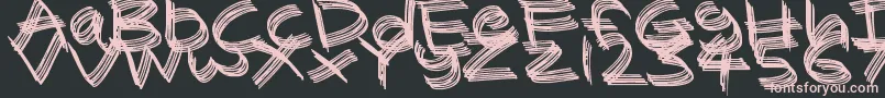 Sandscrape Font – Pink Fonts on Black Background