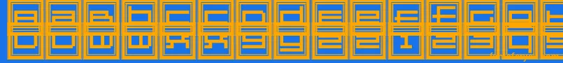 Gridexgallery Font – Orange Fonts on Blue Background