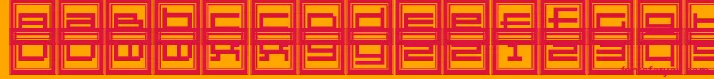 Gridexgallery Font – Red Fonts on Orange Background