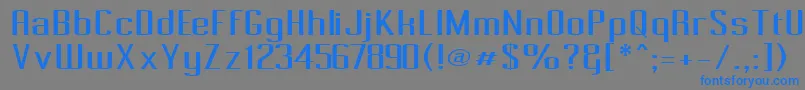 Шрифт Pecot – синие шрифты на сером фоне