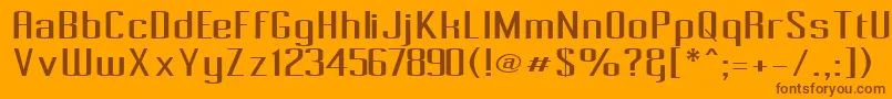 Lisätietoja Pecot-fontista Pecot-fontti – ruskeat fontit oranssilla taustalla