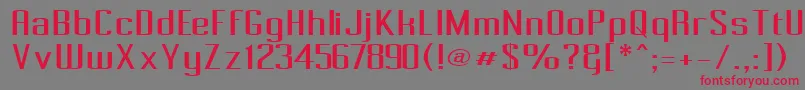Pecot Font – Red Fonts on Gray Background