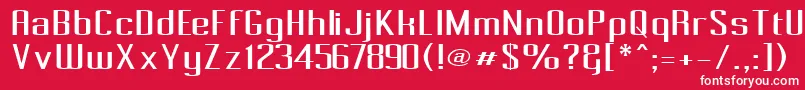 フォントPecot – 赤い背景に白い文字