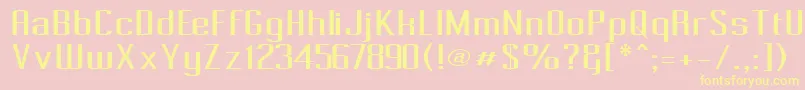 Pecot Font – Yellow Fonts on Pink Background