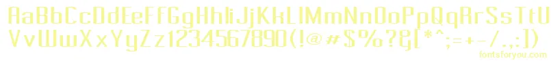 Pecot Font – Yellow Fonts on White Background