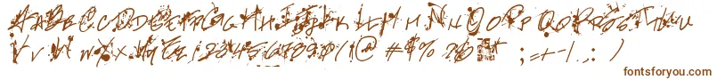 Шрифт ProMuseHand – коричневые шрифты на белом фоне