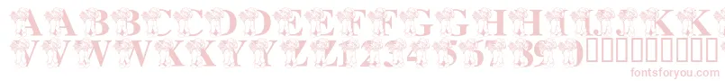 LmsRaggityAndyAlphabet Font – Pink Fonts on White Background