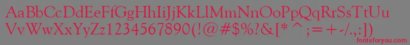 GoudyOldStyleBt Font – Red Fonts on Gray Background