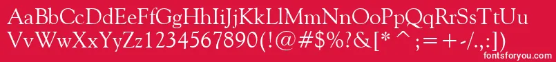 GoudyOldStyleBt Font – White Fonts on Red Background