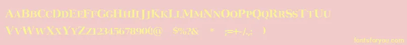 VerArmy Font – Yellow Fonts on Pink Background