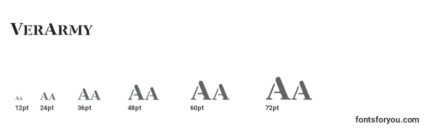 VerArmy Font Sizes