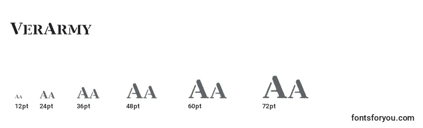 Tamaños de fuente VerArmy