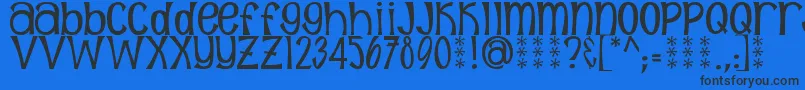 SunshinePoppy Font – Black Fonts on Blue Background