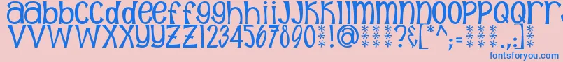 SunshinePoppy Font – Blue Fonts on Pink Background