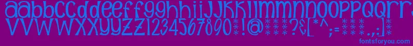 SunshinePoppy Font – Blue Fonts on Purple Background