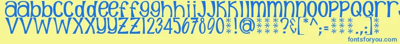 SunshinePoppy Font – Blue Fonts on Yellow Background