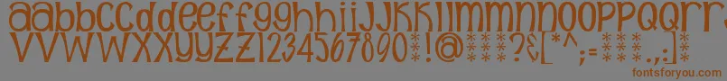 SunshinePoppy Font – Brown Fonts on Gray Background